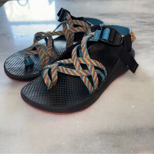 Chaco Women's Adjustable Strap Sandals-Multicolor-Outdoors Hiking-Size 6